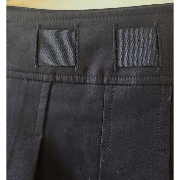 H&M Womens 6 Black Skirt Pleated Side Zip Grossgrain Belt Lined Dark Academia - Picture 3 of 9
